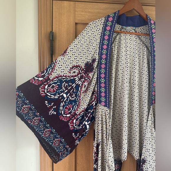 Flying Tomato Open Front Hi-Low Peasant Kimono Cardigan Women’s size M/L - Picture 2 of 7